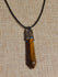 Tiger Eye Hexagon Point Necklace