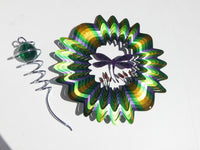 Dragonfly Kinetic 3D 12&quot; Metal Outdoor Garden Decor Wind Spinner Set, Dragonfly Wind Spinner w/battery motor & tail
