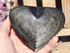 Silver Sheen Obsidian Heart Stone, Obsidian Silver Sheen Heart, Silver Sheen Heart Stone