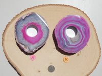 Pink Agate Slab Tealight Candle Holder, Pink Agate Sliced Agate Holder, Tea Light candle holder, Agate tea light candle holder