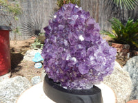 Amethyst Crystal Cluster Geode, Crystal Amethyst Cluster Geode Display, Geode Amethyst Crystal Cluster