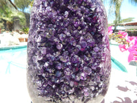 Amethyst Crystal Cluster Geode, Crystal Amethyst Cluster Geode Display, Geode Amethyst Crystal Cluster