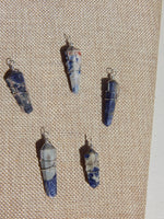 Sodalite Wire Wrapped Point Necklace