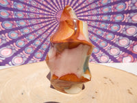 Polychrome Jasper Crystal Polished Flame, Polychrome Free Form Crystal Flame, Polychrome Jasper Flame Display, Polychrome Flame Free Form