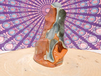 Polychrome Jasper Crystal Polished Flame, Polychrome Free Form Crystal Flame, Polychrome Jasper Flame Display, Polychrome Flame Free Form