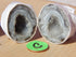 A+ Quality Brazilian Natural Oco Geode Pairs, Oco Geode Natural pair, Druzy Agate Geode, Polished Banded Agate Geode Druzy