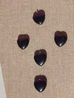 Shungite Stone Heart Necklace, Stone Shungite Heart Pendant, Heart Shungite Stone Pendant