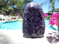 Amethyst Crystal Cluster Geode, Crystal Amethyst Cluster Geode Display, Geode Amethyst Crystal Cluster