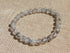 Rutilated Quartz Bead Bracelet, Quartz Rutilated White Bead Bracelet