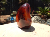 Carnelian Crystal Polished Free Form Display, Crystal Carnelian Polished Stone, Polished Carnelian Crystal Free Form