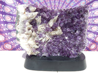 Amethyst Crystal Cluster Geode, Crystal Amethyst Cluster Geode Display, Geode Amethyst Crystal Cluster