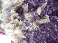 Amethyst Crystal Cluster Geode, Crystal Amethyst Cluster Geode Display, Geode Amethyst Crystal Cluster