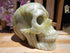 Green Chinese Picasso Crystal Stone Carved Stone Skull 5&quot;