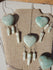 Amazonite Wire Wrapped Point Necklace, Earring & Heart Set, Wire Wrapped Amazonite Point Jewelry set with heart stone