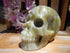 Green Chinese Picasso Crystal Stone Carved Stone Skull 5&quot;