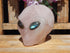 Rose Quartz Crystal Carved Stone Alien w/ Labradorite eyes 4.1&quot;, Crystal Rose Quartz Alien, Rose Crystal Quartz Alien