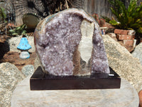 Amethyst Crystal Cluster Display with Stand, Crystal Amethyst Display Cluster, Cluster Amethyst Crystal Display, Amethyst Crystal