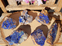 Azurite Rough specimen, Rough Azurite mineral, Natural Azurite stone~Morocco