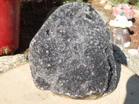 RARE** Black Amethyst Crystal Cut Base, Black Amethyst Crystal Display *RARE*, Crystal Cluster Black Amethyst cut base