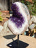 Amethyst Crystal Cluster Display with Stand, Crystal Amethyst Display Cluster, Cluster Amethyst Crystal Display, Amethyst Crystal