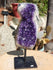 Amethyst Crystal Cluster Display with Stand, Crystal Amethyst Display Cluster, Cluster Amethyst Crystal Display, Amethyst Crystal