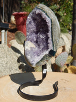 Amethyst Crystal Cluster Display with Stand, Crystal Amethyst Display Cluster, Cluster Amethyst Crystal Display, Amethyst Crystal