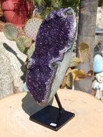 Amethyst Crystal Cluster Display with Stand, Crystal Amethyst Display Cluster, Cluster Amethyst Crystal Display, Amethyst Crystal