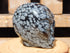 Snowflake Obsidian Crystal Carved Stone Alien 2&quot;, Crystal Snowflake Obsidian Alien, Carved Snowflake Obsidian Alien, Obsidian Snowflake