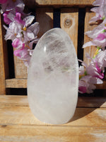 Clear Quartz Crystal Free Form Display, Crystal Quartz Polished Stone, Polished Crystal Quartz Freeform, Crystal Quartz
