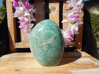 Amazonite Crystal Free Form Display, Crystal Amazonite Polished Stone, Polished Crystal Amazonite Freeform, Crystal Amazonite Polished