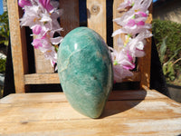 Amazonite Crystal Free Form Display, Crystal Amazonite Polished Stone, Polished Crystal Amazonite Freeform, Crystal Amazonite Polished