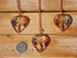 Rose Gold Heart Tree of Life Gemstone Pendants w/chain