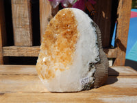 Citrine Crystal Cluster Geode Cut Base Polished, Polished Crystal Citrine Cluster, Citrine Cluster Geode Polished Crystal