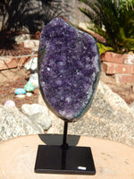 Amethyst Crystal Cluster Display with Stand, Crystal Amethyst Display Cluster, Cluster Amethyst Crystal Display, Amethyst Crystal