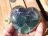 Fluorite Crystal Cluster Heart, Polished Fluorite Heart, Crystal Heart Fluorite, Fluorite Heart Crystal