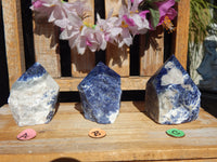 Sodalite Crystal Polished Point, Polished Sodalite Crystal Point, Polished Point Crystal Sodalite, Sodalite Polished Point