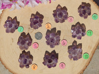 Amethyst Crystal Point Flower Cluster, Flower Amethyst Crystal Point Cluster, Point Cluster Crystal Amethyst