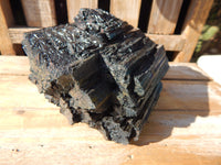 Black Tourmaline Crystal Display, Raw Black Tourmaline Stone, Black Crystal Tourmaline