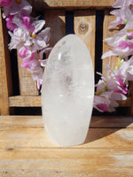 Clear Quartz Crystal Free Form Display, Crystal Quartz Polished Stone, Polished Crystal Quartz Freeform, Crystal Quartz