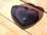 Rainbow Obsidian Heart Stone, Obsidian Rainbow Heart, Rainbow Heart Stone