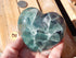 Fluorite Crystal Cluster Heart, Polished Fluorite Heart, Crystal Heart Fluorite, Fluorite Heart Crystal