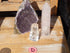 Crystal Combo Corner includes Amethyst Cut base, Rose Quartz Point Tower & Clear Quartz Point Tower