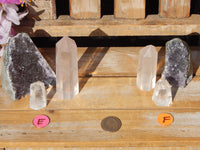 Crystal Combo Corner includes Amethyst Cut base, Rose Quartz Point Tower & Clear Quartz Point Tower