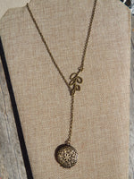 Brass Aromatherapy necklace