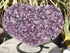 Amethyst Crystal Cluster Heart Geode W/Stand, Amethyst Heart Crystal, Heart Crystal Amethyst, Crystal Heart Geode