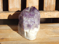 Chevron Amethyst Crystal Carved Stone Skull Cluster, Amethyst Chevron Crystal Carved Skull, Chevron Amethyst Skull, Crystal Amethyst Chevron