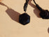 Obsidian Octagonal Necklace, Black Obsidian Polished Stone necklace, Necklace of Obsidian Black Octagon Polished Stone