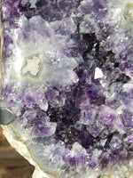 Amethyst Crystal Cluster Display with Stand, Crystal Amethyst Display Cluster, Cluster Amethyst Crystal Display, Amethyst Crystal