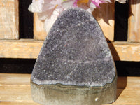 RARE** Black Amethyst Crystal Cut Base, Black Amethyst Crystal Display *RARE*, Crystal Cluster Black Amethyst cut base