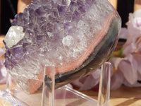 Amethyst Crystal Cluster Heart Geode, Amethyst Heart Crystal, Heart Crystal Amethyst, Crystal Heart Geode